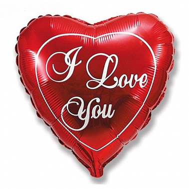 Шар фольга Сердце 32" Любовь красное (FM)