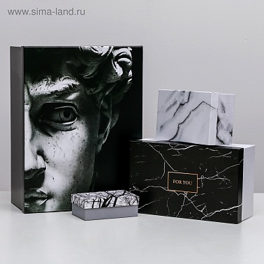 Коробка прямоуг черно-белая №2