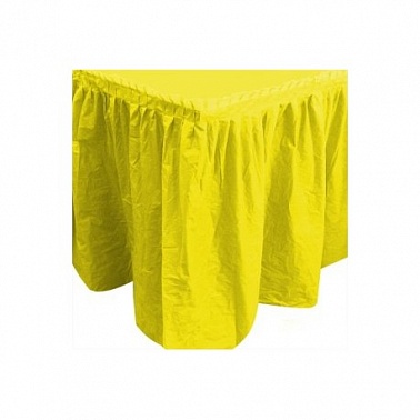 S Юбка для стола "Делюкс" Желтая 0,75*4 м
