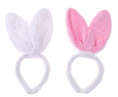 Ободок Заячьи ушки 1 шт микс