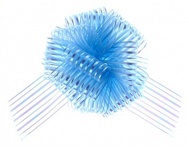 С. Бант-Шар гигант органза с полосой голубой 1 шт