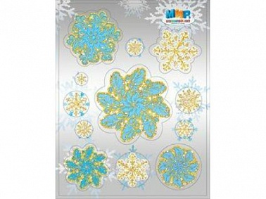 Набор наклеек Снежинки 1 шт