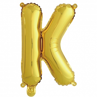 Шар Буква К золото 16" 41см 