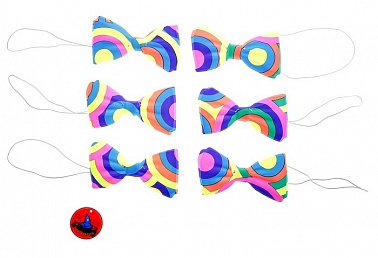 Бант пластик Цветной мини 1 шт