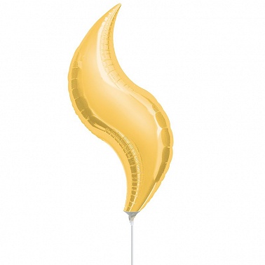 Шар фольга без рисунка Зигзаг 28" металлик золото (AN)