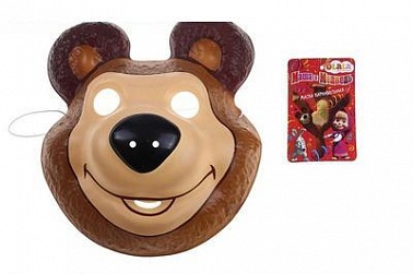 Маска Маша и Медведь 1 шт Медведь