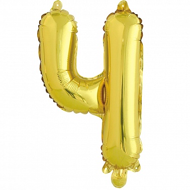 Шар Буква Ч золото 16" 41см 