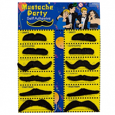 Набор Усы черные 12 шт