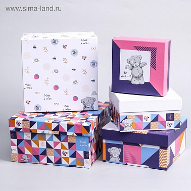 Коробка квадрат Геометрия Me to you №5