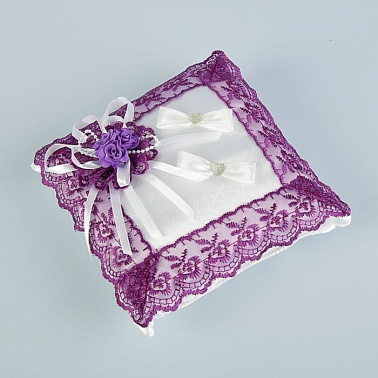 Подушечка для колец Квадратная фиолет 1820950