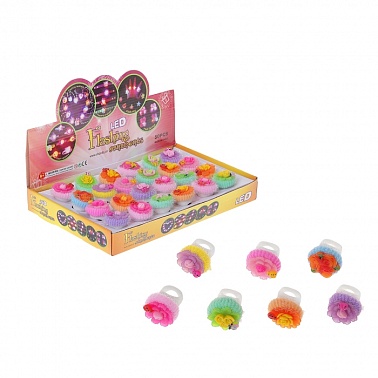 Кольцо свет Цветочки микс