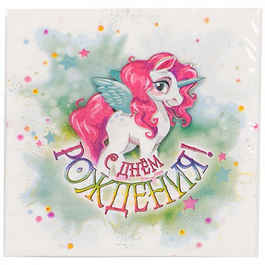 Салфетка СДР Единорог 25см 12шт