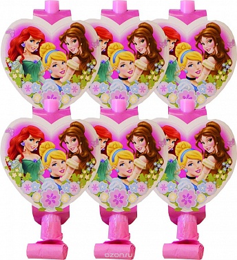 Язычок-Гудок Дисней с карточкой Принцессы 8 шт