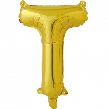 Шар Буква Т золото 16" 41см 