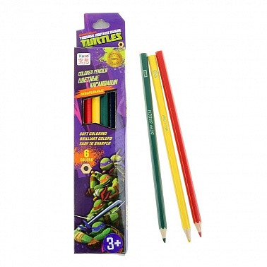 Карандаши Черепашки-Ниндзя акварельные 6 цветов 1 шт