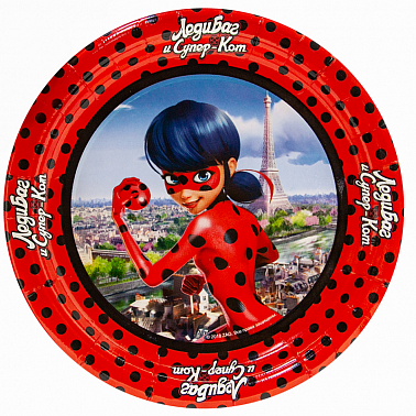 Тарелки Леди Баг и Супер Кот 18см 6шт
