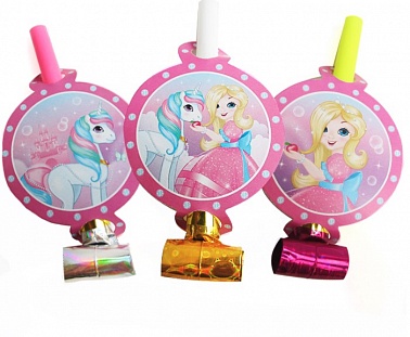 Язычок-гудок Принцесса Мия и единорог 6 шт