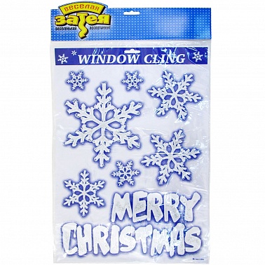 Наклейка на стекло Снежинки 8 шт