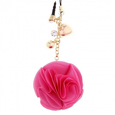 Подвеска со стразами Бомбошка с сердцем Цветение