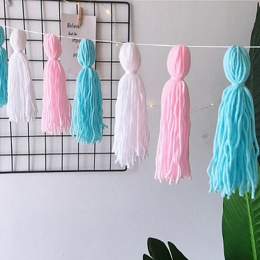 Гирлянда Тассел из пряжи 2м
