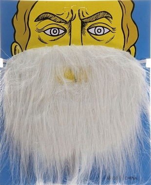 Борода карнавальная белая