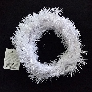 Мишура Хвойная Белая 5,4м*8см