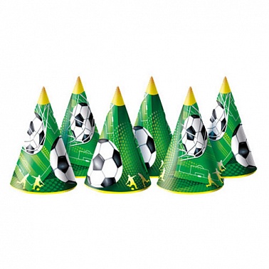 Колпаки на резинке Футбольная вечеринка 6шт
