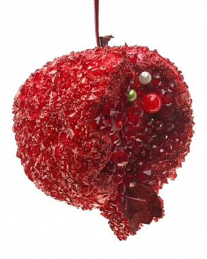 Украшение Гранат 8 см красный капля