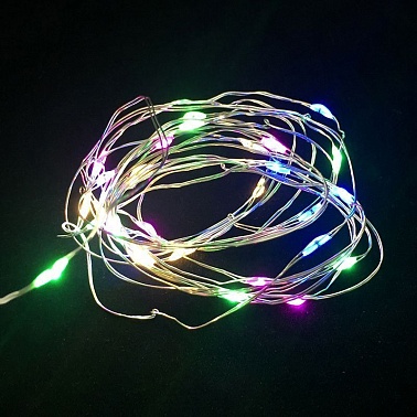 Светодиодная нить Разноцветная, 5м, 50 Led