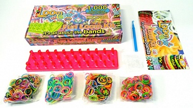 Наборы для изготовления браслетов из резинок 1000  шт