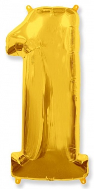 Шар цифра 1 Золото 102см FM