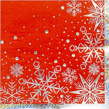 Салфетка Зимняя фантазия 25см 6шт