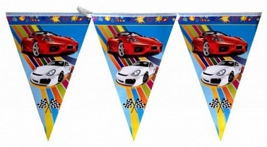 Гирлянда-вымпелы Тачки 2,7 м