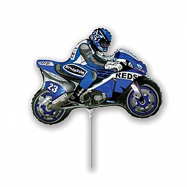 Шар Фигура Мини Мотоциклист синий (FM)