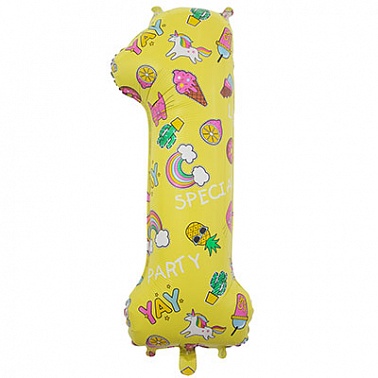 К Цифра 1 32"Fashion желтая