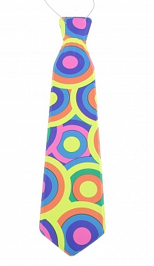 Галстук пластик Цветные круги 1 шт