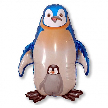 Шар фольга Фигура Пингвин синий (FM)G36