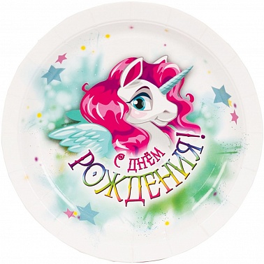 Тарелка бум СДР Единорог 17см 6шт/G