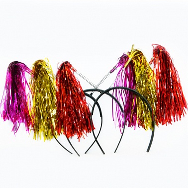 Ободок-антеннки "Дождик" цвета микс