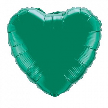 Шар фольга без рисунка Сердце 32" зеленый (FM)