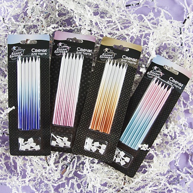 Свечи Градиент МИКС 12см 6шт