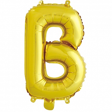 Шар Буква В золото 16" 41см 