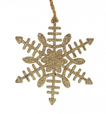 Подвеска Снежинка посыпка блеск 10*10 см 1 шт