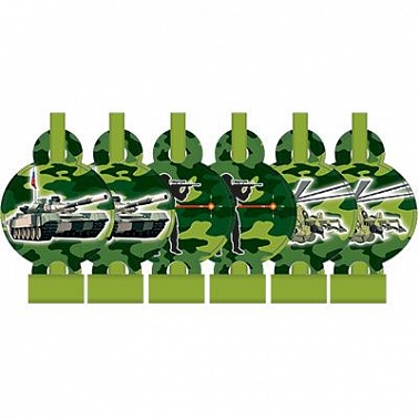 Язык-гудок с карт Камуфляж 6шт/G