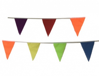 Гирлянда-вымпел разноцветная яркая 10м