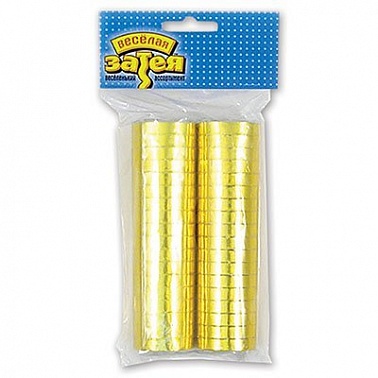 Серпантин Веселая Затея фольг Золото 2 ст 36 колец