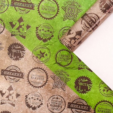 Бумага упаков глянц  Защитнику 100*70см