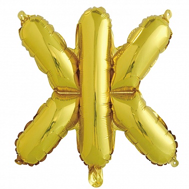 Шар Буква Ж золото 16" 41см 