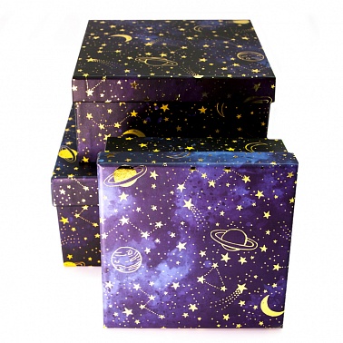 Коробка Звездное небо Темно-синий №1
