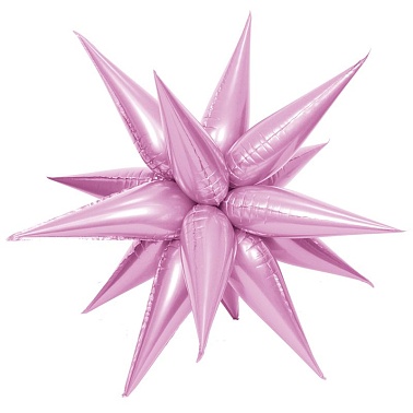 Шар Звезда 20" Составная Светло-Розовый 12луч (FL)